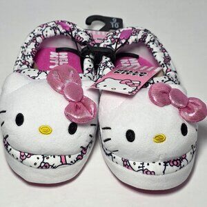 2025 Hello Kitty Toddler Girls Pink and White Slippers Size 5 - 6 New with Tags